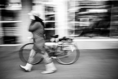 Outside the bike store