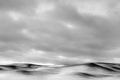 Palouse hills cover in a light snow under cloudy skies