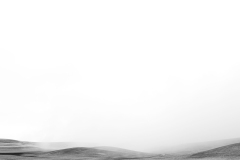 Fog rolling in over the Palouse- black and white