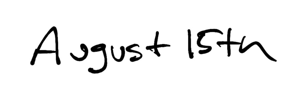Title; August 15th