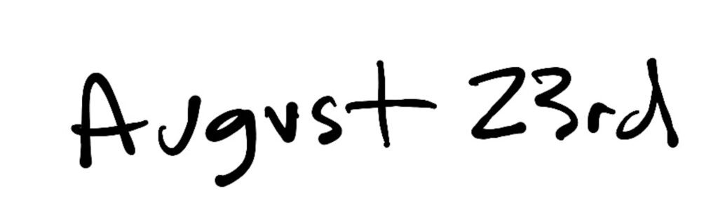 Title; August 23rd