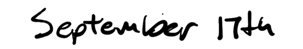 Title; September 17th