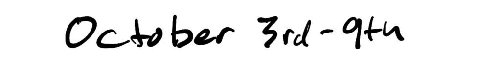 Title; October 3rd - 9th