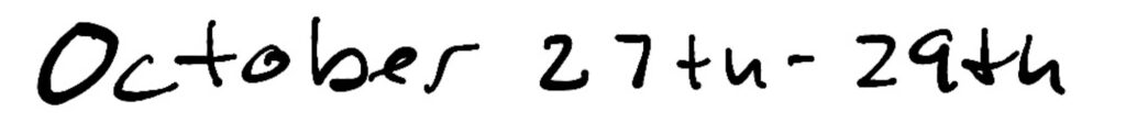 Title; October 27th - 29th