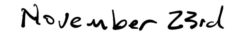 Title; November 23rd