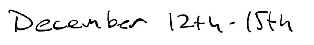 Title; December 12th - 15th