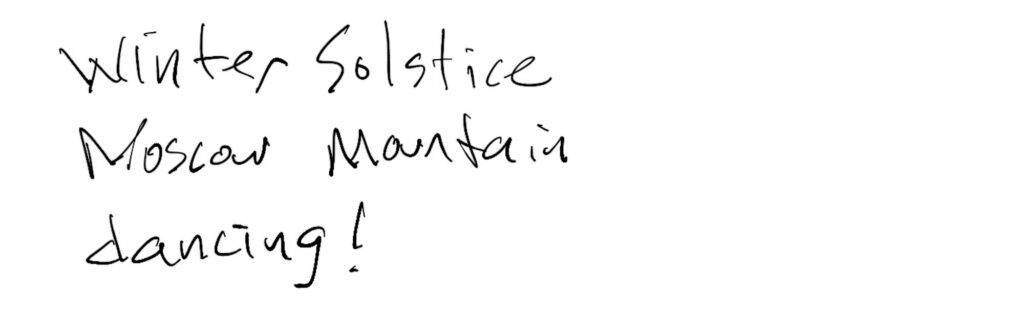 Haiku; winter solstice / Moscow mountain / dancing!