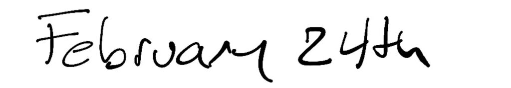 Title; February 24th