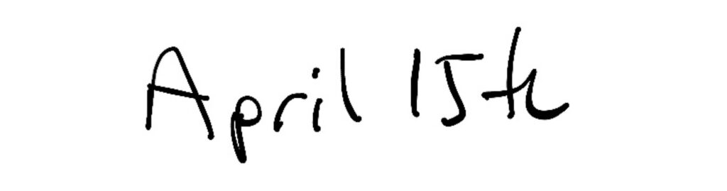 Title; April 15th