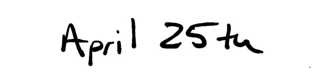 Title; April 25th