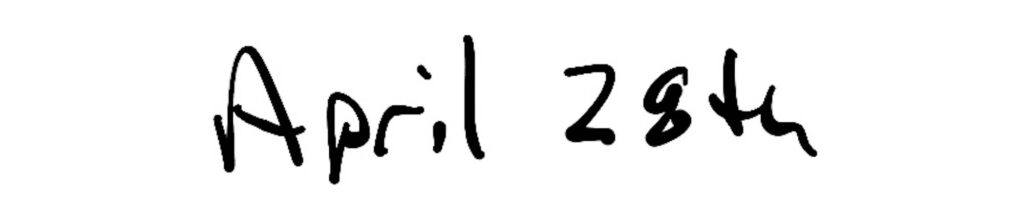 Title; April 28th