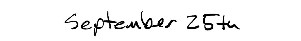 Title; September 25th