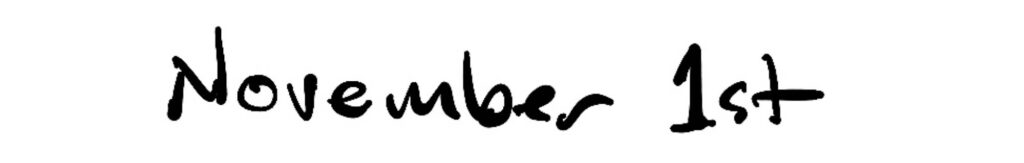 Title; November 1st