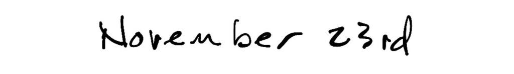 Title; November 23rd