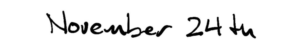 Title; November 24th