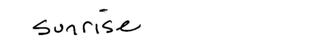 Haiku second word: sunrise