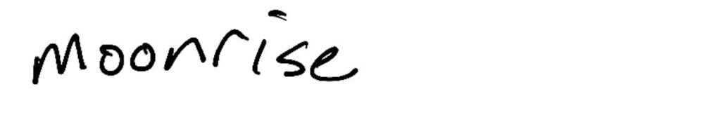 Haiku third word: moonrise