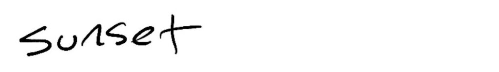 Haiku fourth word: sunset